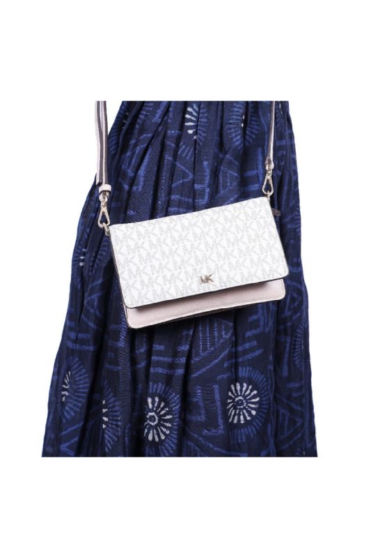 Michael Kors Monogram White Crossbody Bag