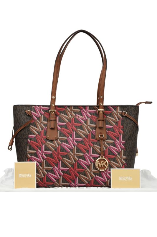 Michael Kors Multi Color Monogram Tote Bag
