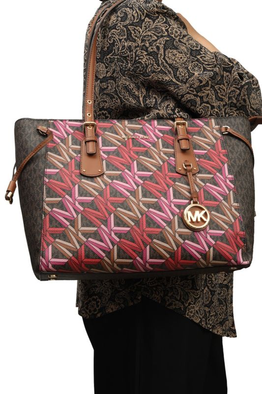 Michael Kors Multi Color Monogram Tote Bag