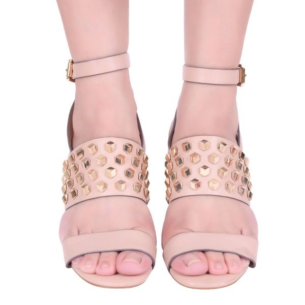MICHAEL KORS NUDE STUDDED HEELS