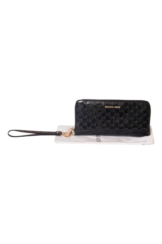 Michael Kors Patent Leather Black Wristlet