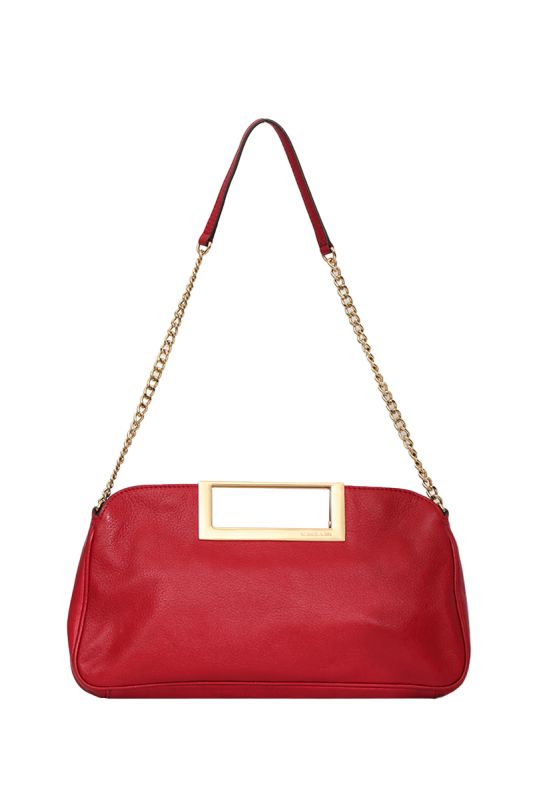 Michael Kors Pebble Leather Red Sling Bag