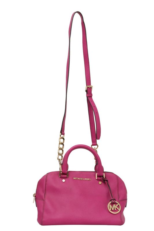 Michael Kors Pink Leather Cindy Dome Bag