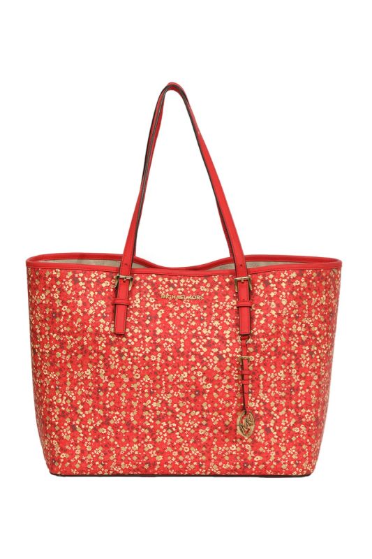 Michael Kors Red Toggle Tote Bag