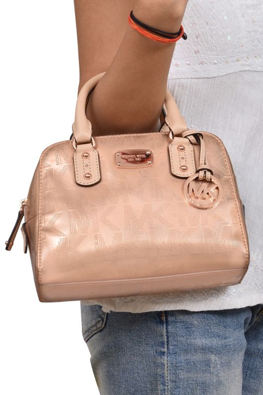 Michael Kors Rose Gold Monogram Handbag