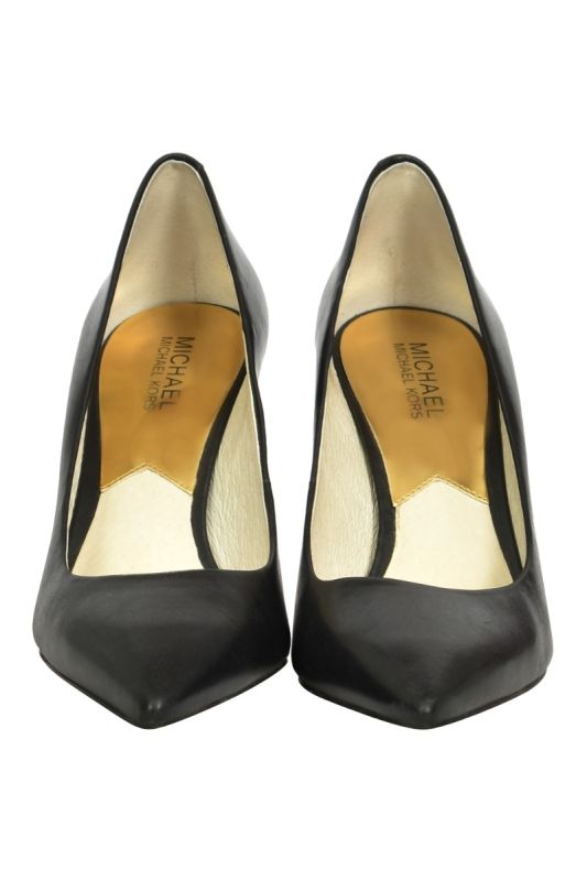 Michael Kors Saffiano Black Mid Pumps