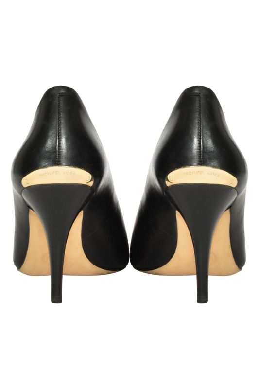 Michael Kors Saffiano Black Mid Pumps