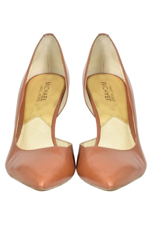 Michael  Kors Saffiano Tan Mid Pump