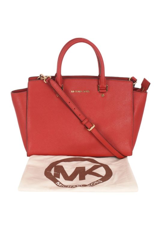 MICHAEL KORS SELMA SAFFIANO SATCHEL BAG