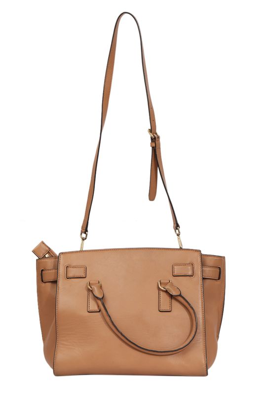 Michael Kors Tan Leather Hamilton Satchel Bag
