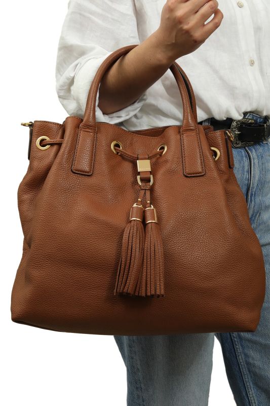 Michael Kors Tan Tassel Leather Handbag