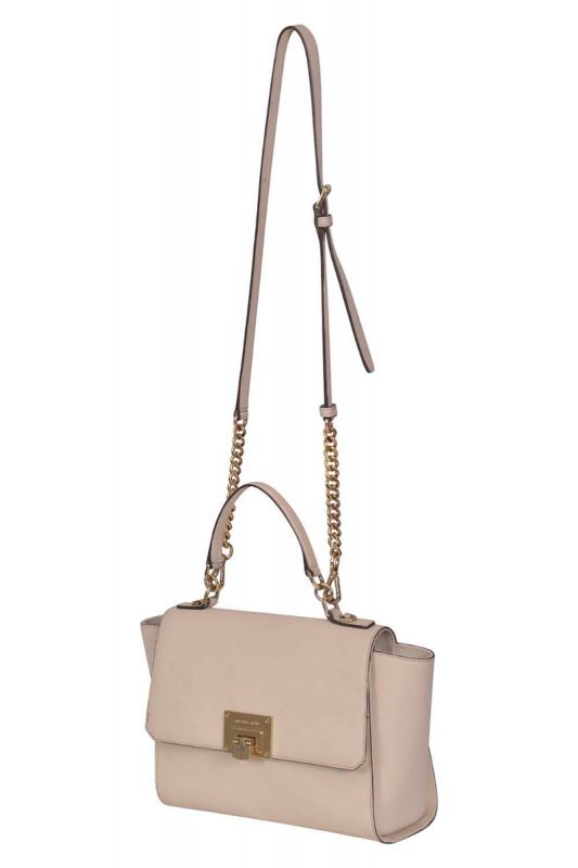 Michael Kors Tina Saffiano Leather Ecru Shoulder Bag