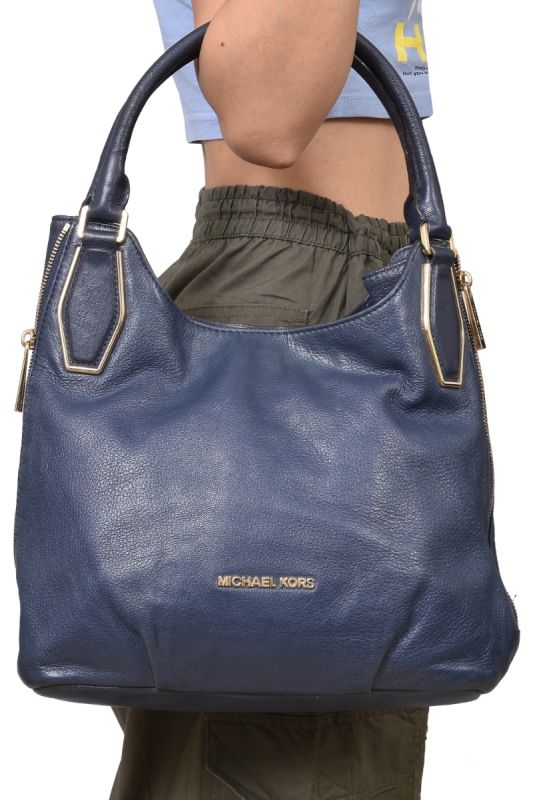 Michael Kors Vanessa Blue Hobo Bag