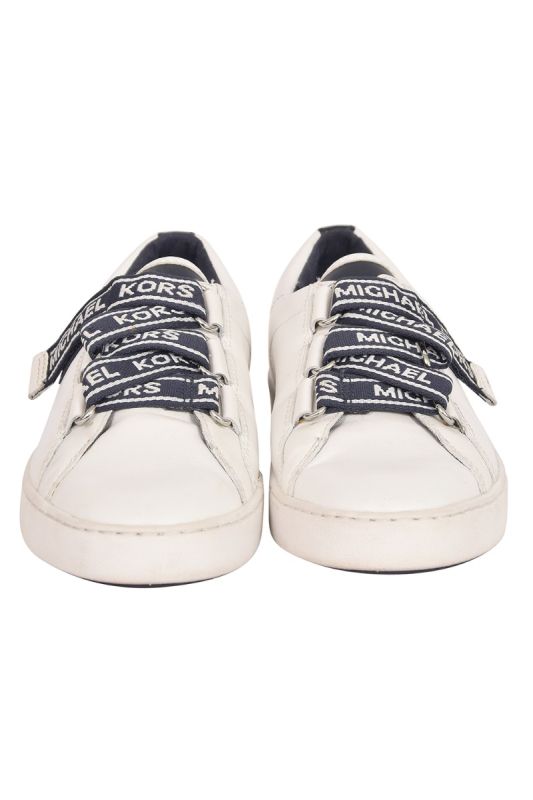 Michael Kors White Casey Leather Sneakers