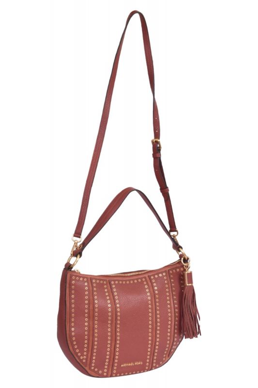Michael Kors Women’s Brick Brooklyn Grommet Hobo Bag