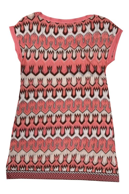 Missoni Multicolor Patterned Knit Crew Neck Dress