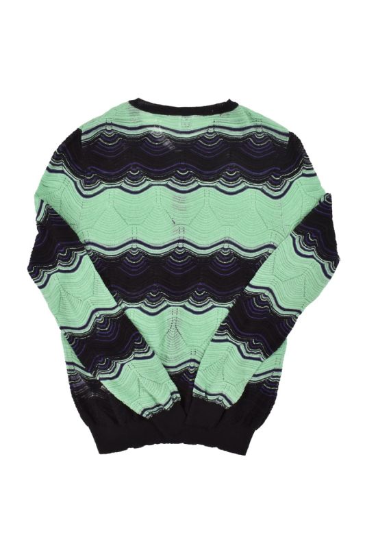 Missoni Zig-Zag Striped Mesh Jumper