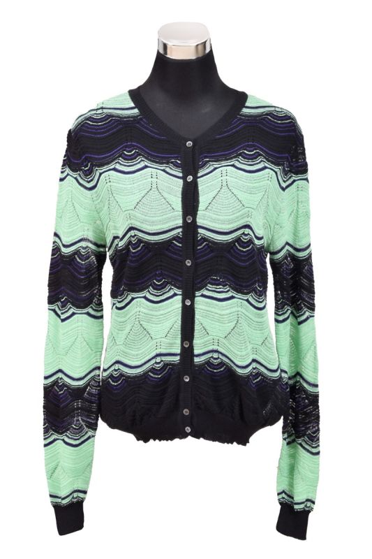Missoni Zig-Zag Striped Mesh Jumper