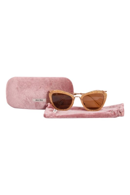 Miu Miu Golden Cat Eye Sunglasses