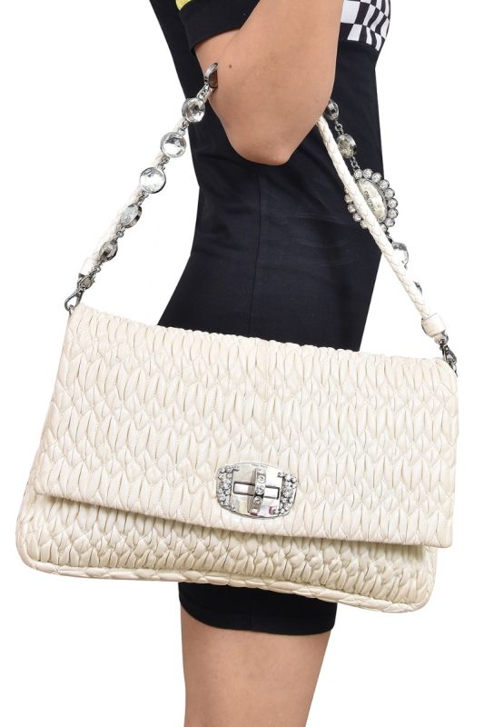 Miu Miu Logo – Plaque Matelasse Handbag