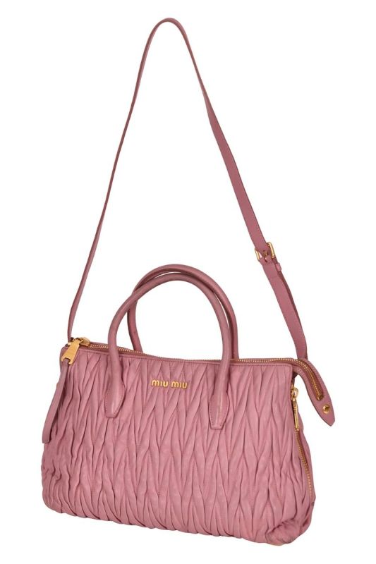 Miu Miu Matelassé Leather Tote Bag
