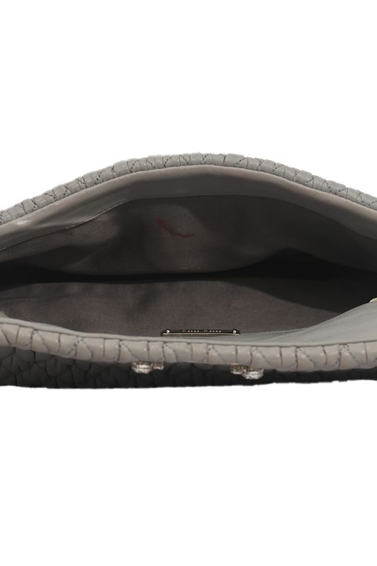 Miu Miu Matelasse Grey Shoulder Bag