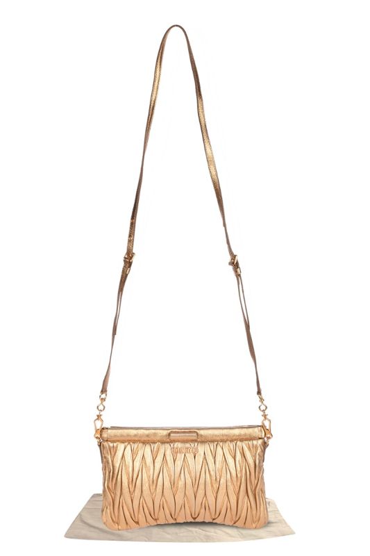 MIU MIU MATELASSE LEATHER SLING BAG
