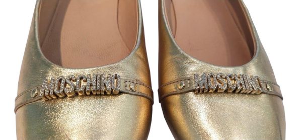 MOSCHINO GOLDEN BALLET FLATS