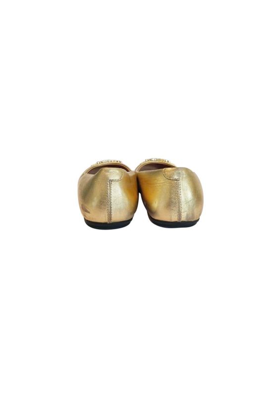 MOSCHINO GOLDEN BALLET FLATS