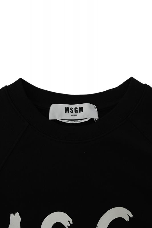 MSGM Size XS Crewneck Black Sweatshirt