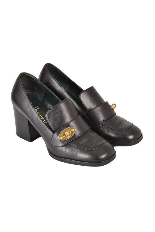 MULBERRY  BLACK  BLOCK HEELS