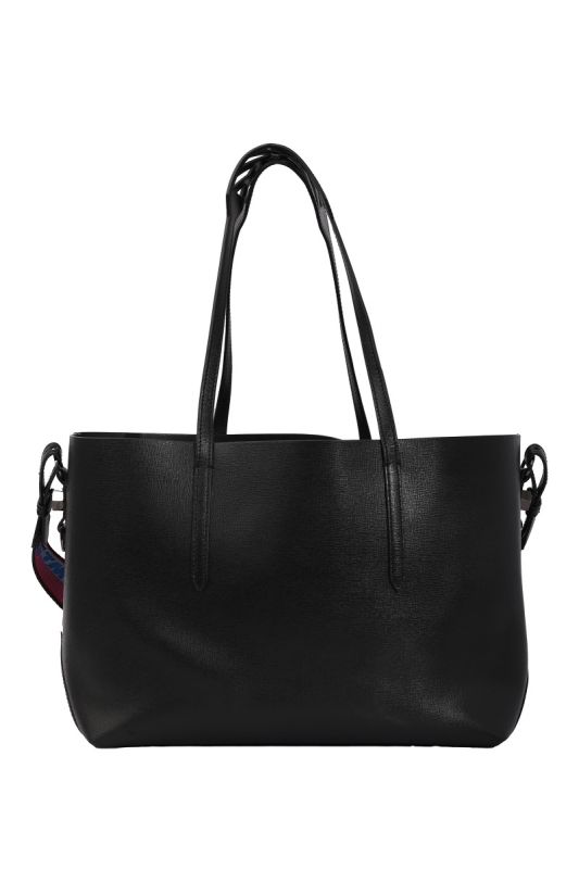 Off White Diagonal Print Leather Binder Tote