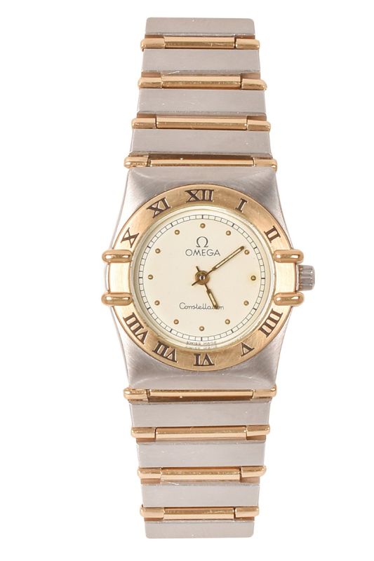 OMEGA CONSTELLATION GOLD BEZEL WATCH