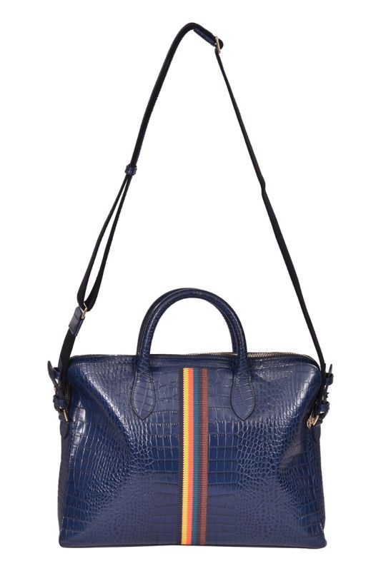 Paul Smith Crocodile Embossed Leather laptop Bag