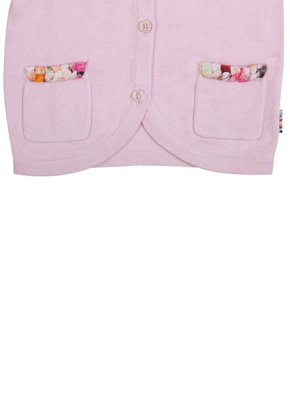 PAUL SMITH JUNIOR PASTEL PINK CARDIGAN