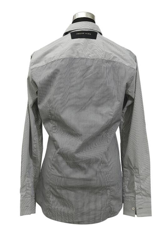 Philipp Plein Size MGrey Check Shirt