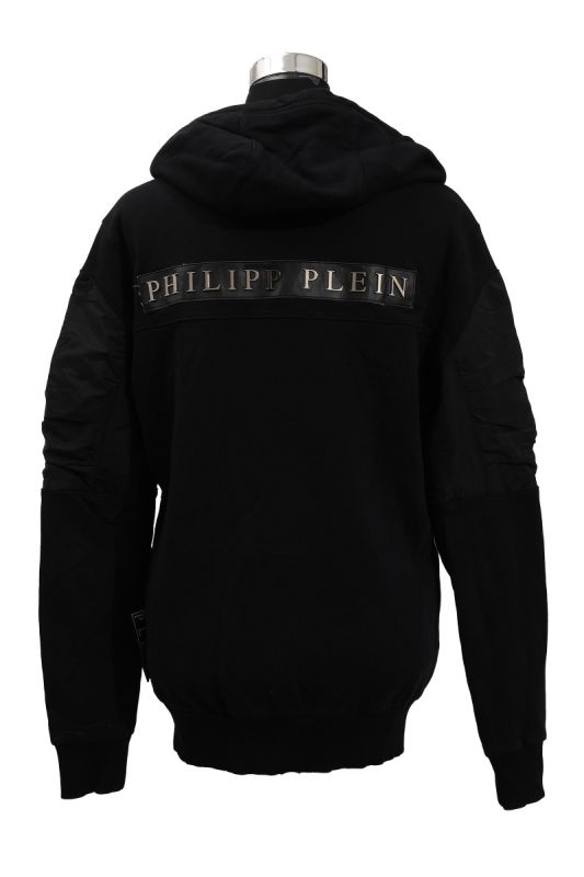 Philipp Plein Size S Logo Black Zipper