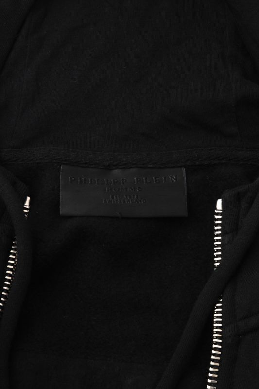 Philipp Plein Size S Logo Black Zipper