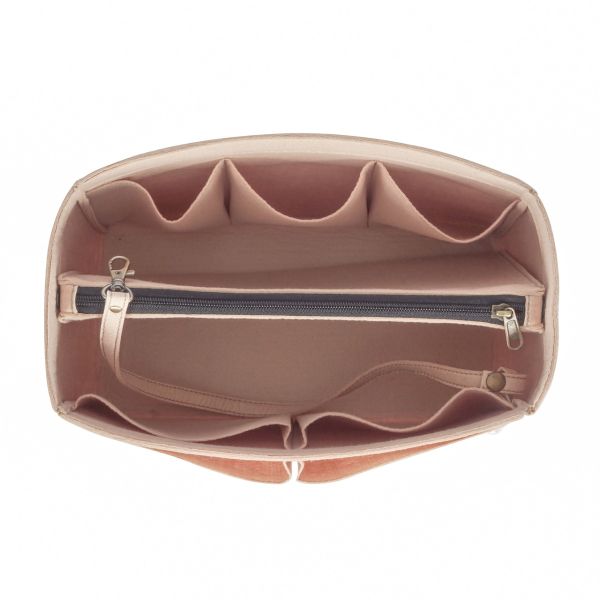POCHETTE DE LUXE BEIGE WITH INSERT BAG ORGANIZER