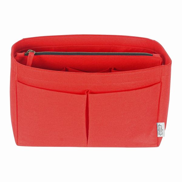 POCHETTE DE LUXE RED WITH INSERT BAG ORGANIZER