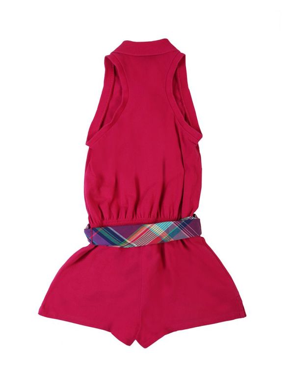POLO RALPH LAUREN DARK PINK POLO PLAY SUIT