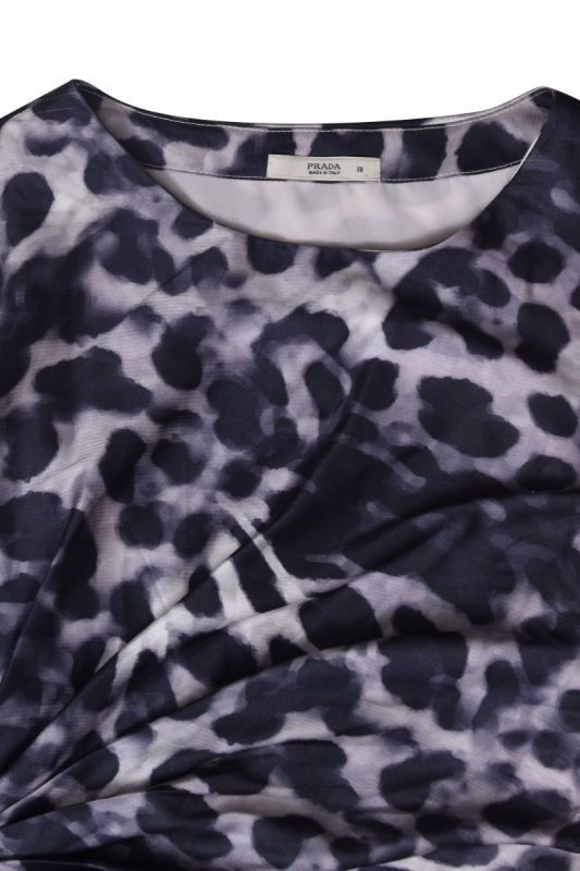 Prada Black Animal Printed Dress