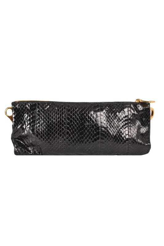 PRADA BLACK PHYTON WHIPS PIETRE CLUTCH