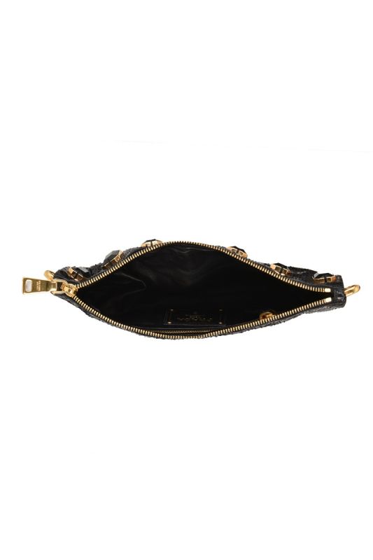 PRADA BLACK PHYTON WHIPS PIETRE CLUTCH
