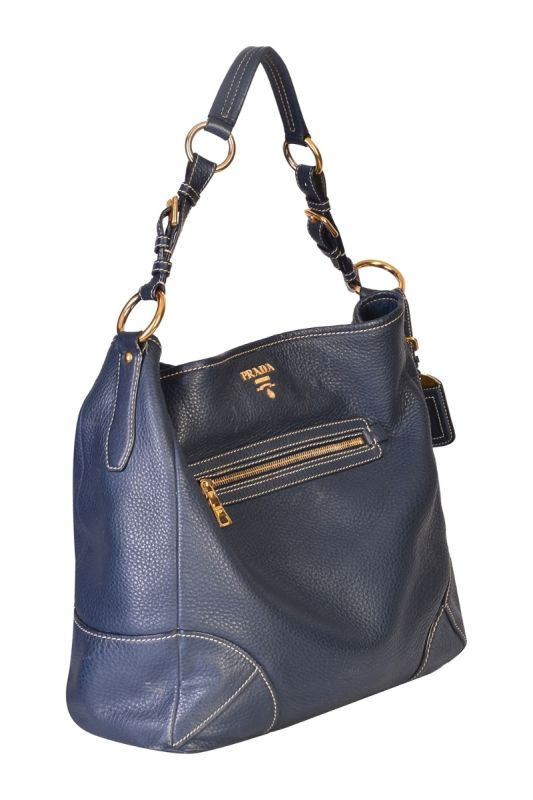 PRADA BLUE HOBO BAG