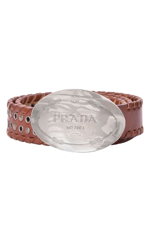 Prada Brown knotted leather Men’s Belt