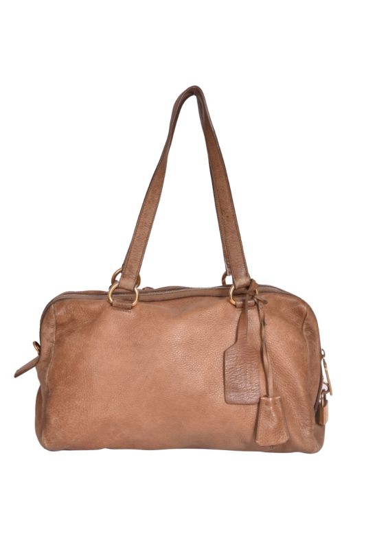 Prada Cervo Deerskin Crystal Embellished Bowler Bag