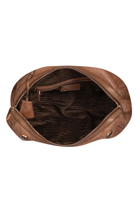 Prada Cervo Deerskin Crystal Embellished Bowler Bag