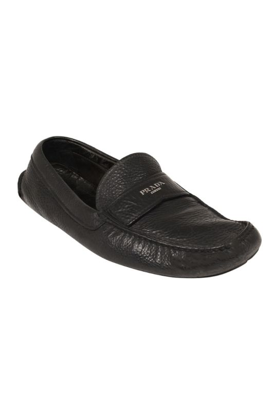 PRADA DAINO LEATHER LOAFERS