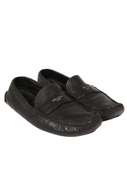 PRADA DAINO LEATHER LOAFERS